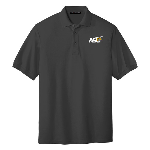  Charcoal Silk Touch Polo - Official Logo