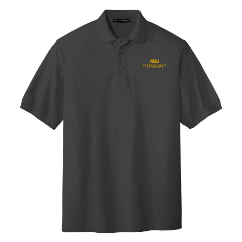  Charcoal Silk Touch Polo - ASU Alabama State University