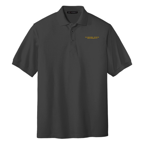  Charcoal Silk Touch Polo - Alabama State University