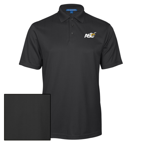  Charcoal Performance Fine Jacquard Polo - Official Logo