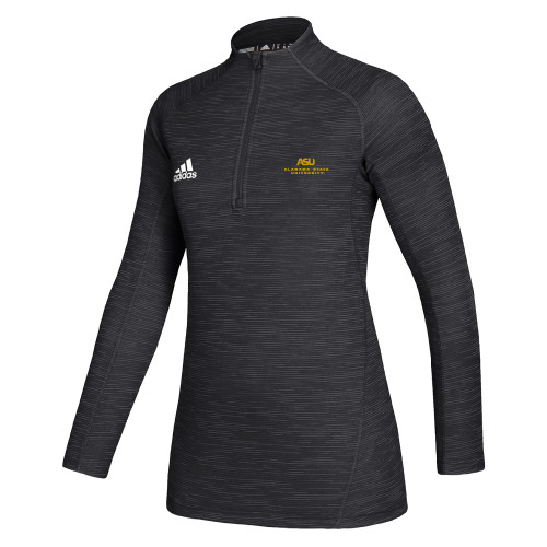  Adidas Womens Black Game Mode 1/4 Zip - ASU Alabama State University