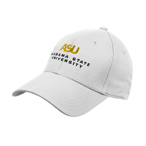  White Structured Adjustable Pro Style Hat - ASU Alabama State University
