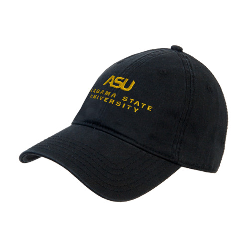  Black Unstructured Adjustable Low Profile Hat - ASU Alabama State University