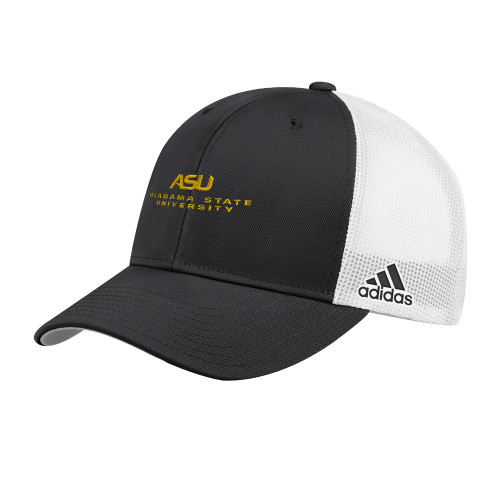  Adidas Black Structured Adjustable Mesh Hat - ASU Alabama State University