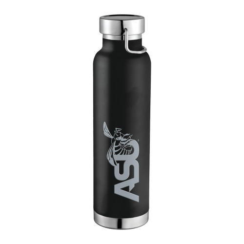  Thor Copper Vacuum Insulated Black Bottle 22oz - Official Logo Engraved