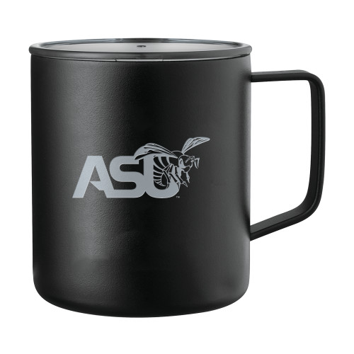  Rover Camp Vacuum Insulated Black Mug 14oz - Official Logo Engraved