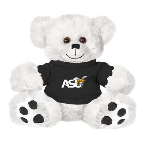  Plush Big Paw 8 1/2 inch White Bear w/Black Shirt - Official Logo