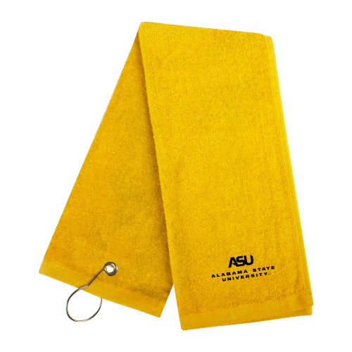  Gold Golf Towel - ASU Alabama State University