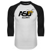Thumbnail image for  White/Black Raglan Baseball T Shirt