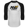 Thumbnail image for  White/Black Raglan Baseball T Shirt