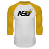 Thumbnail image for  White/Gold Raglan Baseball T Shirt