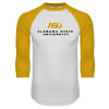 Thumbnail image for  White/Gold Raglan Baseball T Shirt