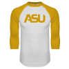 Thumbnail image for  White/Gold Raglan Baseball T Shirt