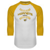 Thumbnail image for  White/Gold Raglan Baseball T Shirt