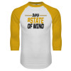 Thumbnail image for  White/Gold Raglan Baseball T Shirt