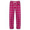 Thumbnail image for  Womens Dark Fuchsia/White Flannel Pajama Pant
