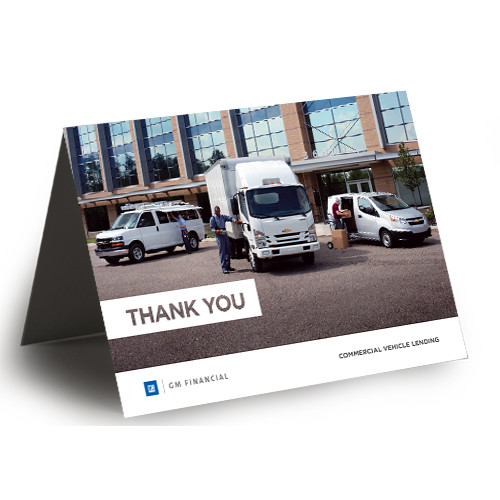 Thank You Cards w/ Envelopes, 25/pkg Commercial Vehicle Lending Chevrolet-