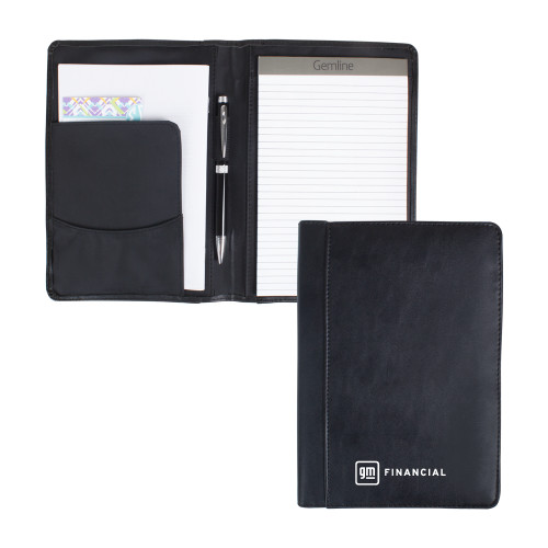 Wall Street Black Junior Writing Pad-GM Financial Horizontal