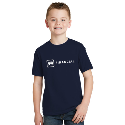 Youth Navy T Shirt-GM Financial Horizontal