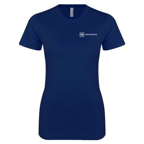 Next Level Womens Navy Boyfriend Tee-General Motors Insurance