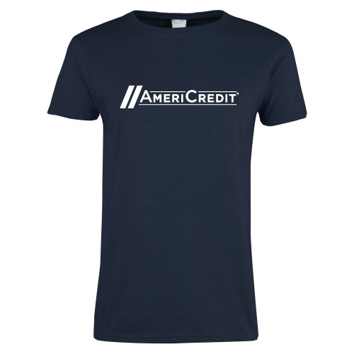 Womens Short Sleeve Navy Tee-AmeriCredit