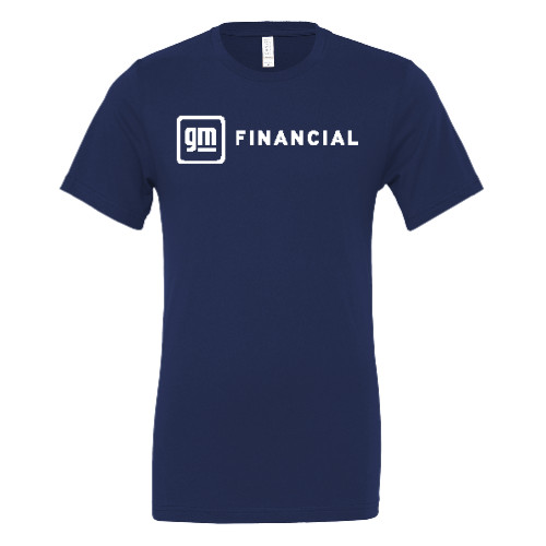 Bella + Canvas Navy Jersey Cotton T Shirt-GM Financial Horizontal