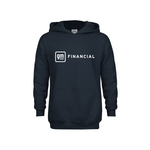 Youth Navy Fleece Hoodie-GM Financial Horizontal