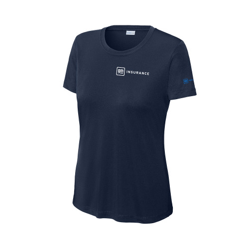 Womens Navy Performance Tee-General Motors Insurance