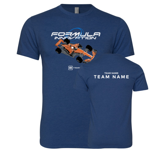 Next Level Navy Triblend Tee-Formula Innovation Orange Design 2