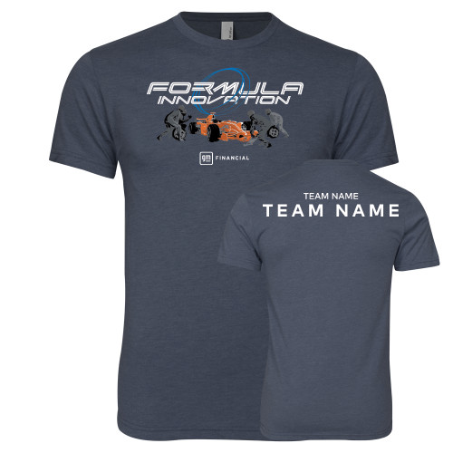 Next Level Navy Triblend Tee-Formula Innovation Orange Design 3