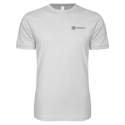 Next Level White SoftStyle T Shirt-GM Financial Horizontal