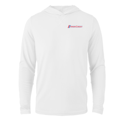 White Long Sleeve Hooded Tee-AmeriCredit