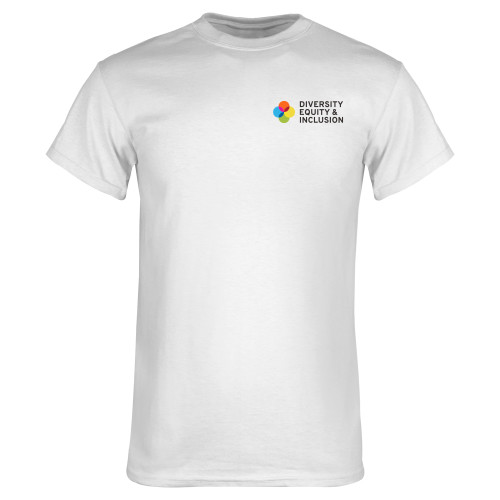 White T Shirt-Diversity Equity and Inclusion