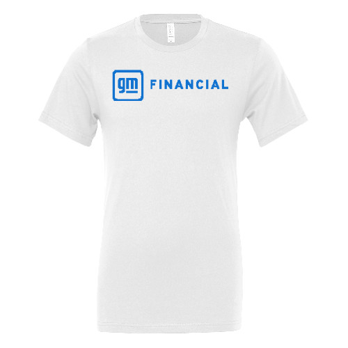 Bella + Canvas White Jersey Cotton T Shirt-GM Financial Horizontal