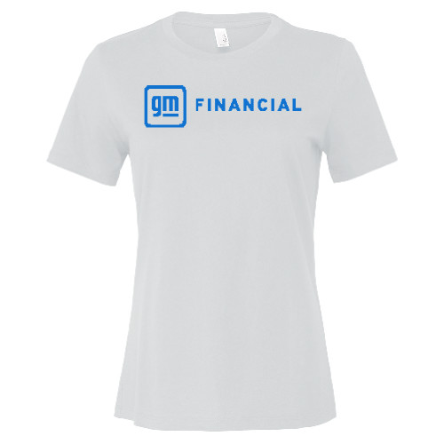 Bella + Canvas Womens White Relaxed Cotton T Shirt-GM Financial Horizontal