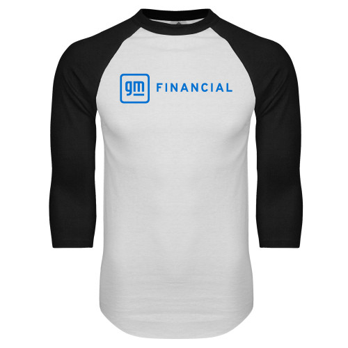 White/Black Raglan Baseball T Shirt-GM Financial Horizontal