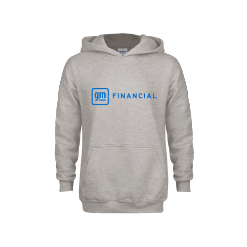 Youth Grey Fleece Hood-GM Financial Horizontal