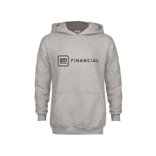 Youth Grey Fleece Hood-GM Financial Horizontal