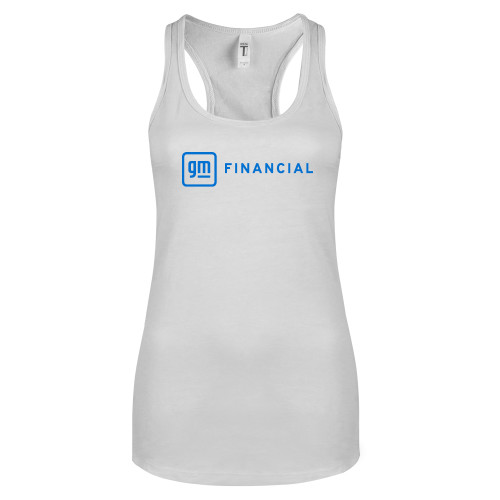 Next Level Racerback Tank White-GM Financial Horizontal