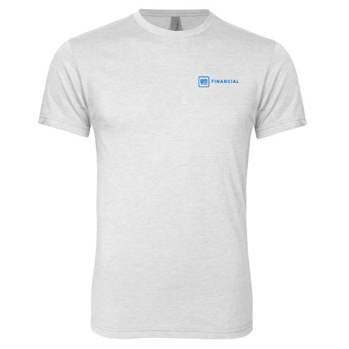 Next Level Heather White Triblend Tee-GM Financial Horizontal