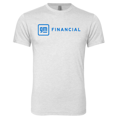 Next Level Heather White Triblend Tee-GM Financial Horizontal