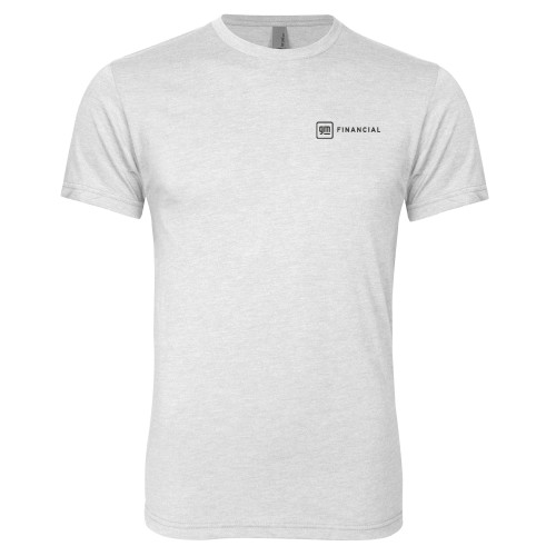 Next Level Heather White Triblend Tee-GM Financial Horizontal