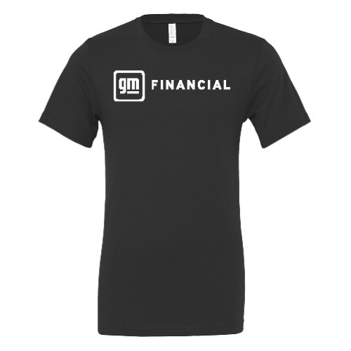Bella + Canvas Black Jersey Cotton T Shirt-GM Financial Horizontal