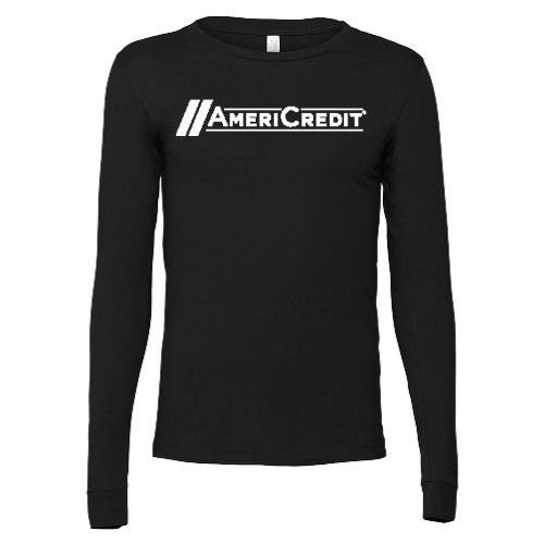 Bella + Canvas Black Jersey Cotton Long Sleeve T Shirt-AmeriCredit