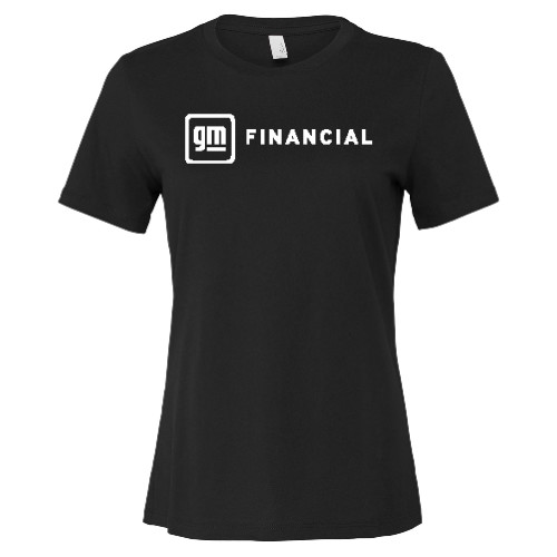 Bella + Canvas Womens Black Relaxed Cotton T Shirt-GM Financial Horizontal