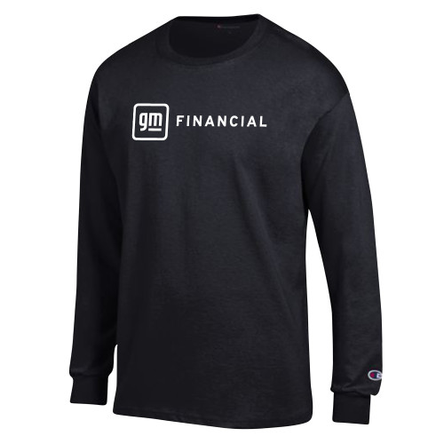 Champion Black Long Sleeve T Shirt-GM Financial Horizontal
