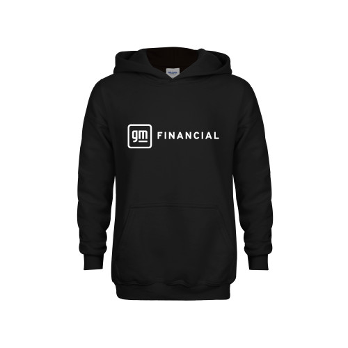 Youth Black Fleece Hoodie-GM Financial Horizontal