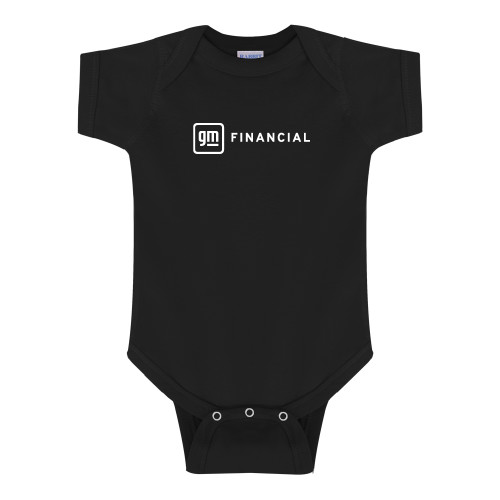 Black Infant Onesie-GM Financial Horizontal