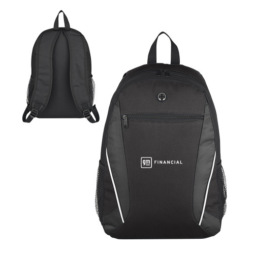 Homerun Black Computer Backpack-GM Financial Horizontal