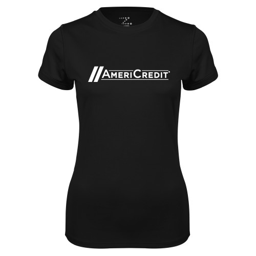 Womens Black Performance Tee-AmeriCredit